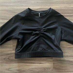 PLL Black Long Sleeve Crop Top